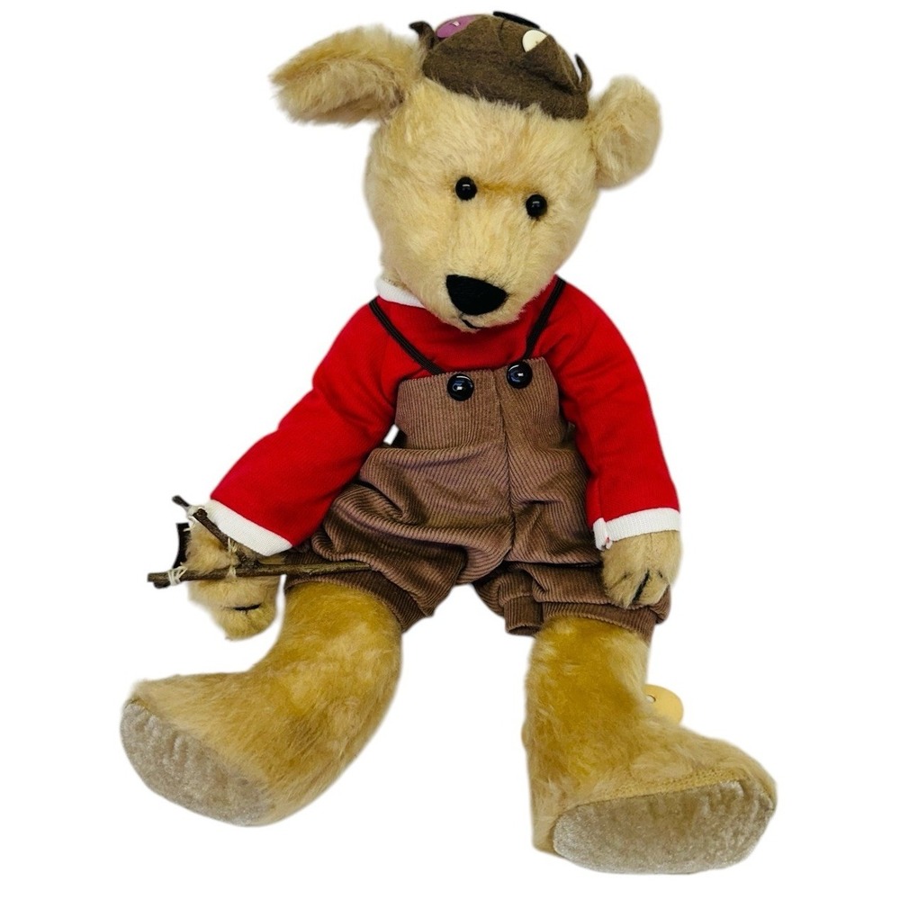 Bearly There Spanky‎ 16"  Teddy Bear With Slingshot Button Hat Stuffed Animal